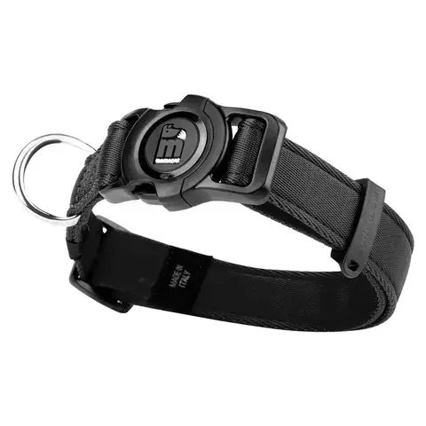 MyFamily Memopet Black Adjustable Polyester Dog Collar Medium