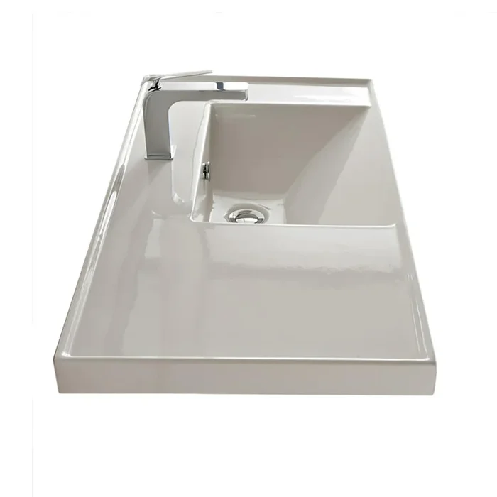 Nameeks ML Wall Mounted Vessel Bathroom Sink in White