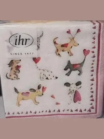 Napkins – Whimsical Valentines Dog Party – 20 pc.