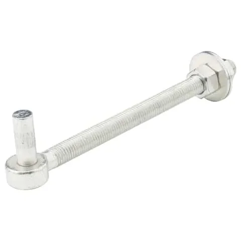 National Hardware 10 in. L Zinc-Plated Silver Steel Bolt Hook 1 pk