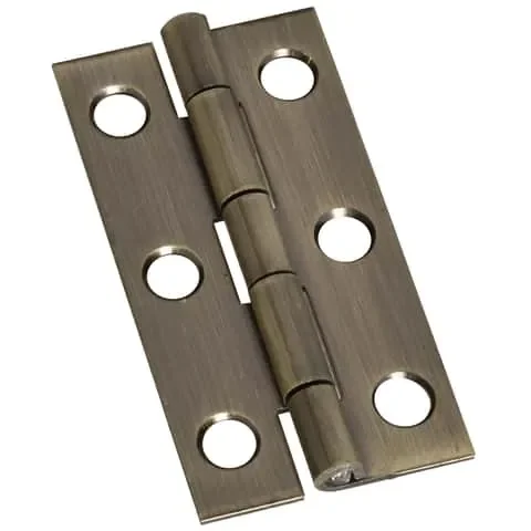 National Hardware 2 in. L Antique Brass Door Hinge 2 pk