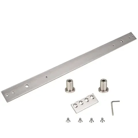National Hardware 24 in. L Satin Nickel Silver Steel Sliding Door Hardware Kit 1 pk