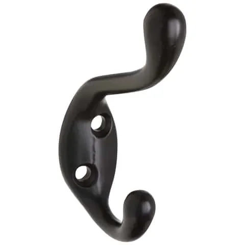National Hardware 3.3 in. L Oil Rubbed Bronze Black Zinc Hook 75 lb. cap. 1 pk