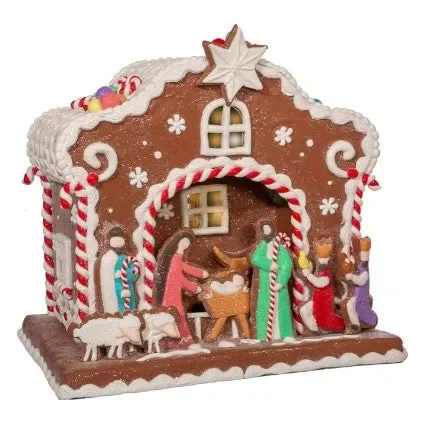 Nativity Gingerbread House