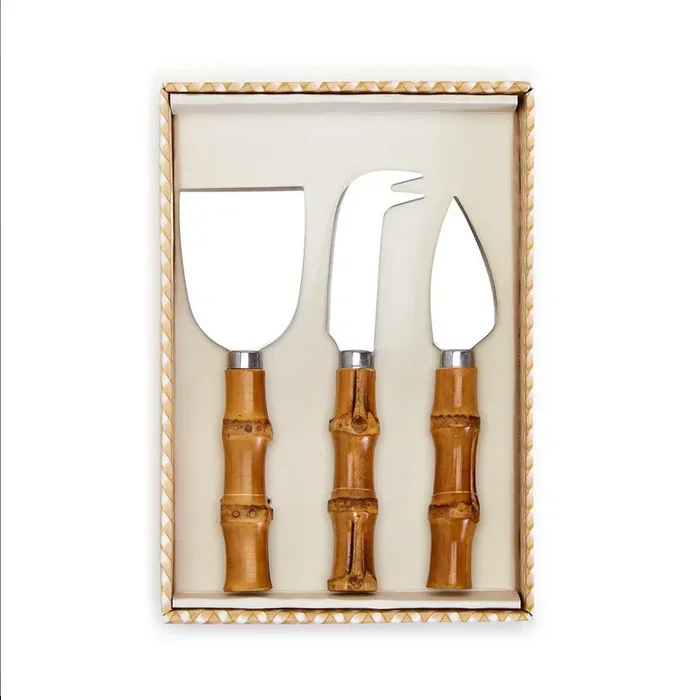 Natural Bamboo Handle Cheese Knives