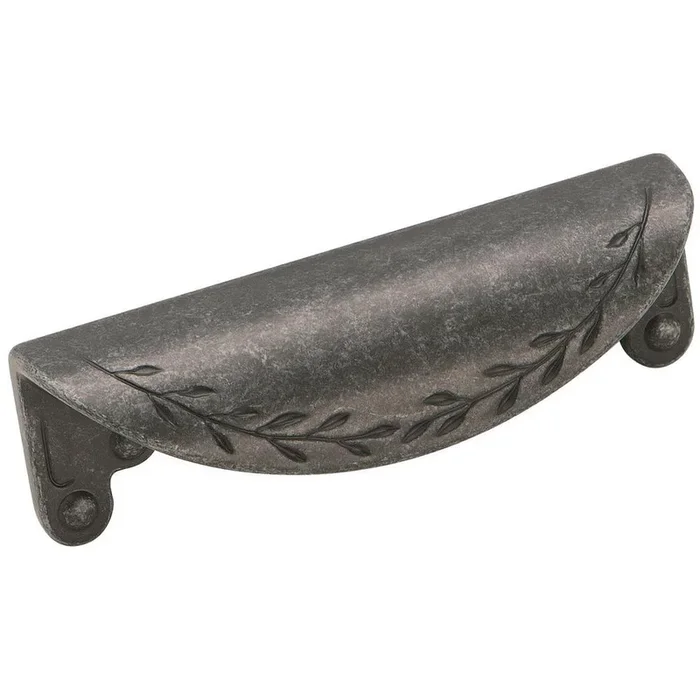 Nature’s Splendor 3 in (76 mm) Center-to-Center Wrought Iron Dark Cabinet Drawer Cup Pull