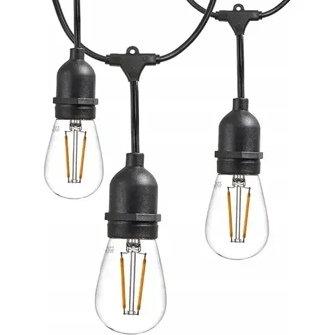 Newhouse Lighting LED Cottage,Farmhouse,Industrial LED Light String Clear 48 ft. 16 lights