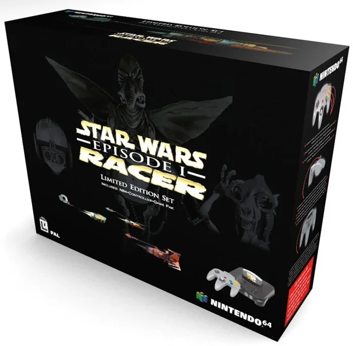 Nintendo 64 System Video Game Console with Star Wars Episode 1 Racer Limited Edition Bundle – Black