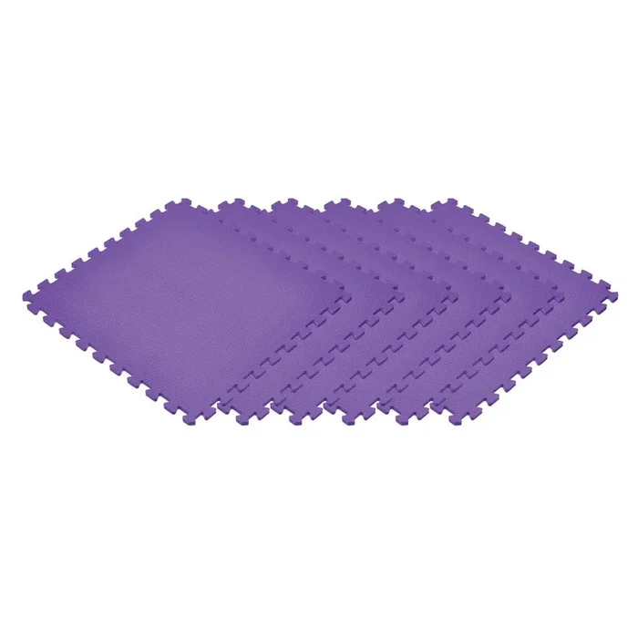 Norsk Purple 24 in. x 24 in. EVA Foam Non-Toxic Solid Color Interlocking Tiles (192 sq. ft. – 48 tiles)