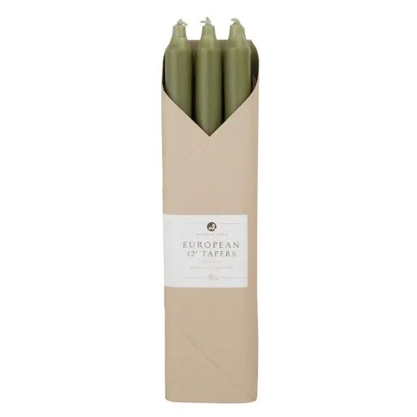 Northern Lights – Taper Candles Set – Moss Green