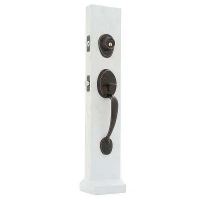 Nostalgic Warehouse Meadows Plate 2-3/8 in. Backset Timeless Bronze F Grip Entry Set Meadows Knob