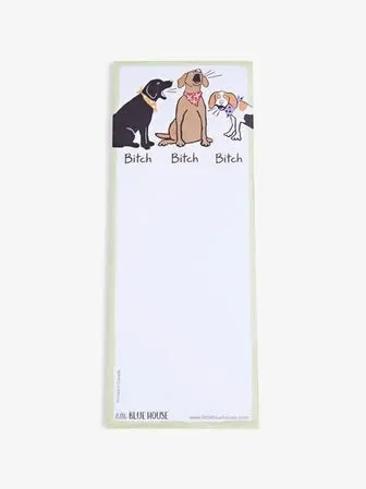 Notepad Magnetic Dog Bitch Bitch Bitch Ml0dodo010
