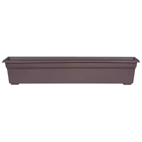 Novelty 6.5 in. H X 8 in. W X 30 in. D X 30 in. D Plastic Countryside Flower Box Brown