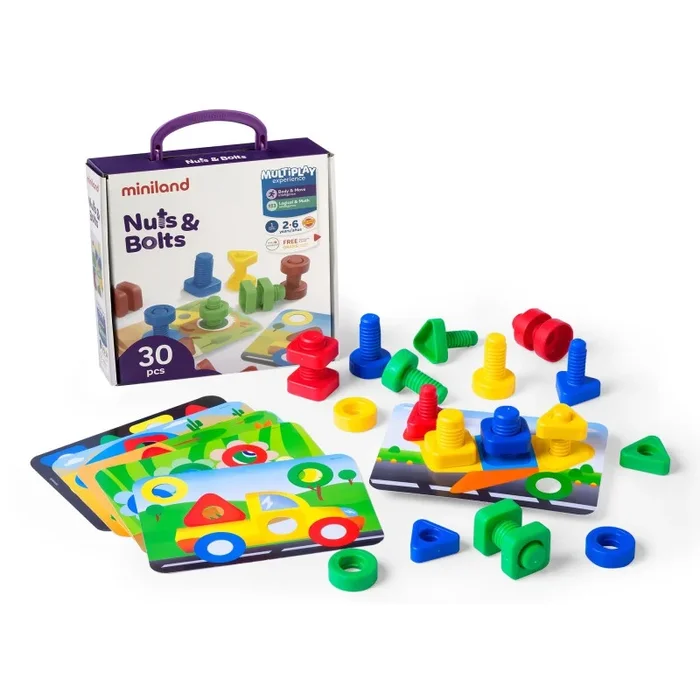 Nuts Bolts School Activity 24 Pc Set – Miniland