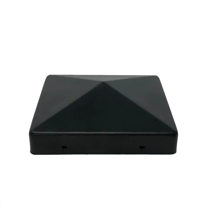 Nuvo Iron 4-in x 4-in Black Painted Galvanized Steel Deck Post Cap