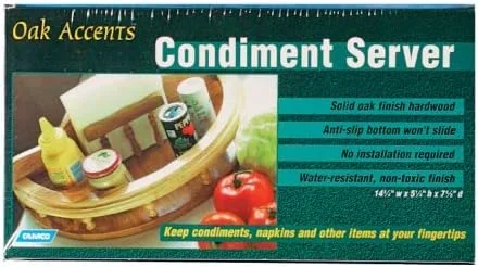 OAK CONDIMENT SERVER NLA
