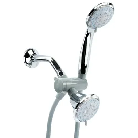 OakBrook Chrome PVC 3 settings Showerhead Combo 1.8 gpm