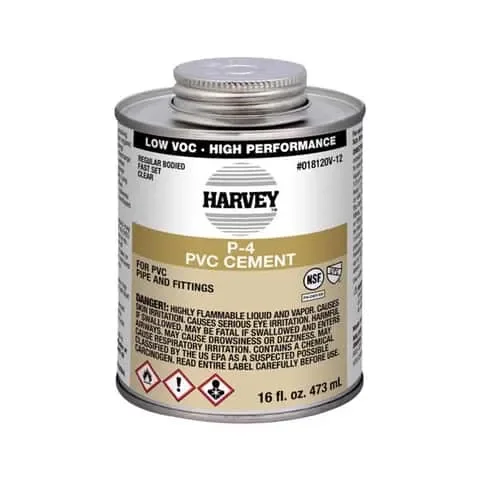 Oatey Harvey Clear Cement For PVC 16 oz