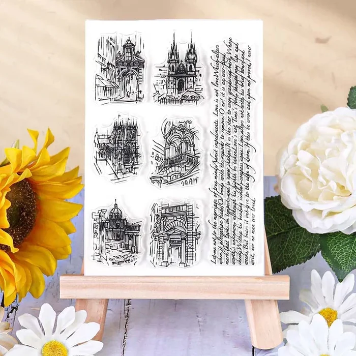 Office Diary Architectural Splendor Clear Acrylic Stamp