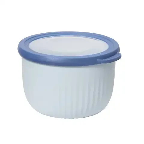 OGGI 0.7 qt Polypropylene Blue Bowl with Lid 2 pc