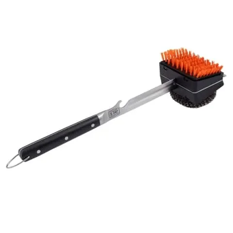 Oklahoma Joe’s Blacksmith Grill Brush with Scraper 3.75 in. H X 4.75 in. L X 3.75 in. W 1 pk