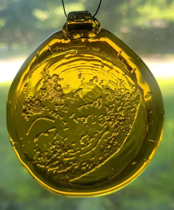 Old Hancock Full Moon Face Suncatcher