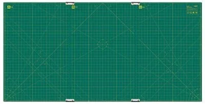 Olfa Continuous Grid Rotary Mat Set 35inx70in Green