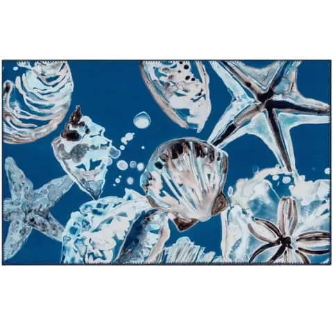 Olivia’s Home 22 in. W X 32 in. L Multi-Color Deep Sea Shells Polyester Accent Rug