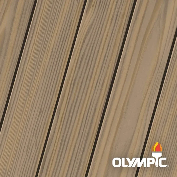 Olympic Maximum 5 Gal. Driftwood Gray Semi-Transparent Exterior Stain and Sealant in One
