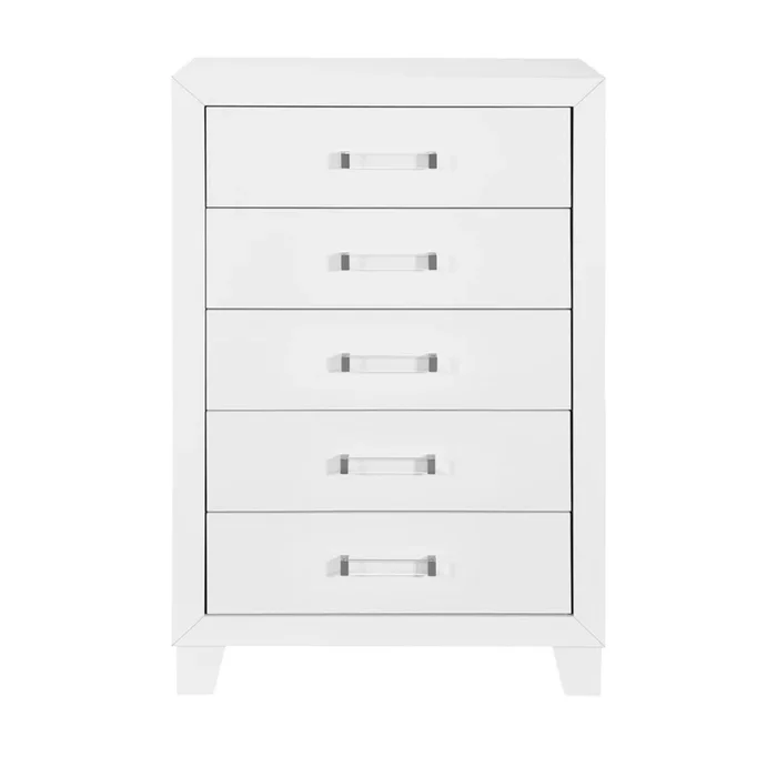 Omoda White Chest White Rubber Wood