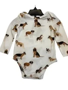 One Piece Long Sleeve- Snap bottom – Dogs -Bamboo