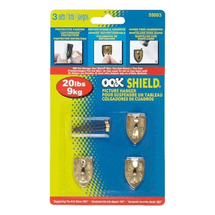Ook Shield Picture Hanger 20 lb 3 pk