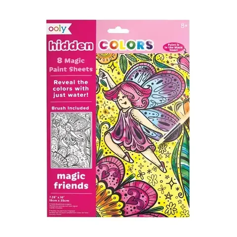 OOLY Hidden Colors Magic Friend Magic Paint Sheets 9 pc