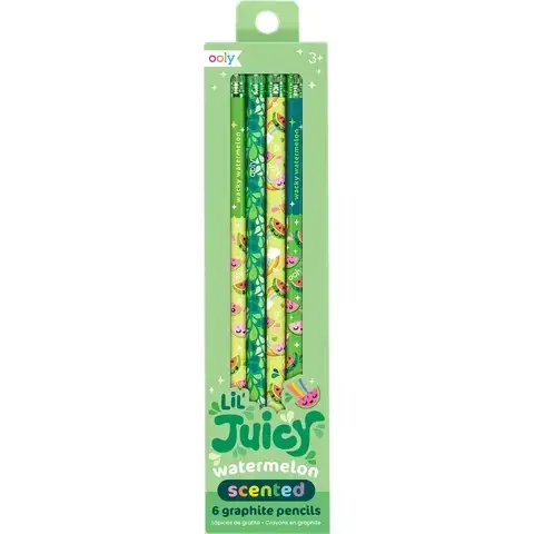 OOLY Lil Juicy #2 Writing & Drawing Pencil 6 pk Green