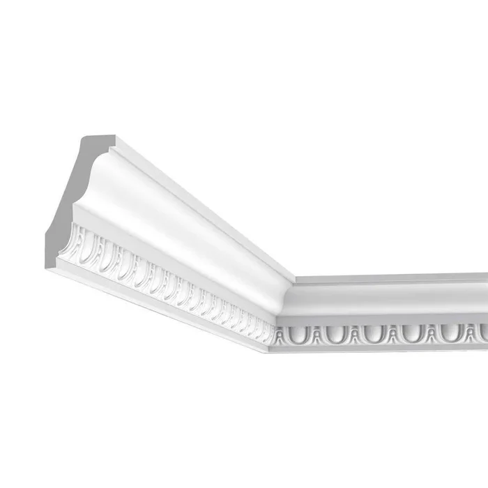 ORAC DECOR 3 in. x 1-5/8 in. x 78-3/4 in. Egg and Dart Primed White High Density Polyurethane Crown Moulding (2-Pack)