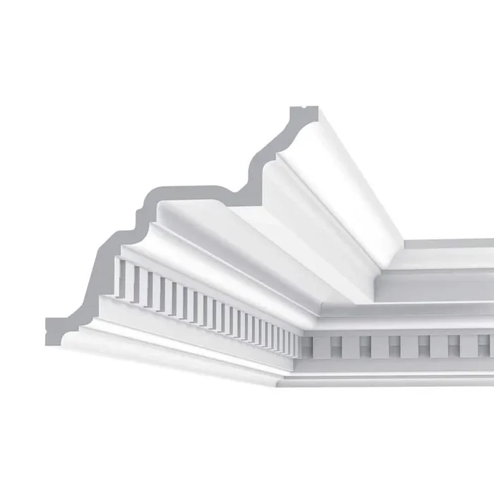 ORAC DECOR 6-1/2 in. x 7-5/8 in. x 78-3/4 in. Dentil Primed White High Density Polyurethane Crown Moulding