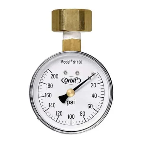 Orbit Pressure Gauge 3/4 in. 200 psi