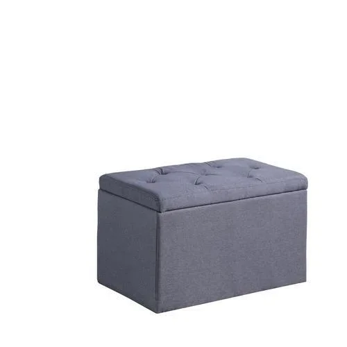 ORE International Modern Dove Gray Storage Bench