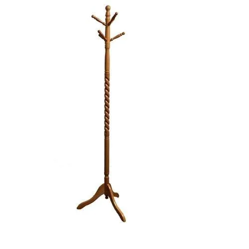 ORE International Twist Natural Finish 6-Hook Coat Stand