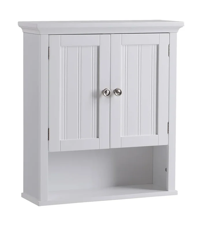 OSHOME Pleasant White 22-in x 25.5-in x 7.9-in Pleasant White Bathroom Wall Cabinet