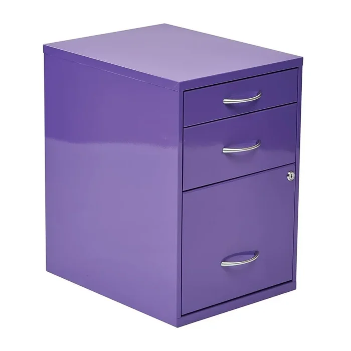 OSP Home Furnishings OSP Designs Purple 3-Drawer 14.5-in File Cabinet