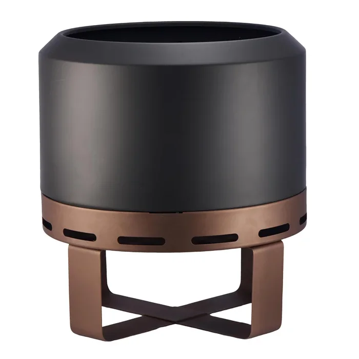 Outdoor Smokeless Fire Pit Stove 24” For Camping Bonfire, Wood Burning Fire Place Firepit With Stand For Patio Backyard Outside Black Iron