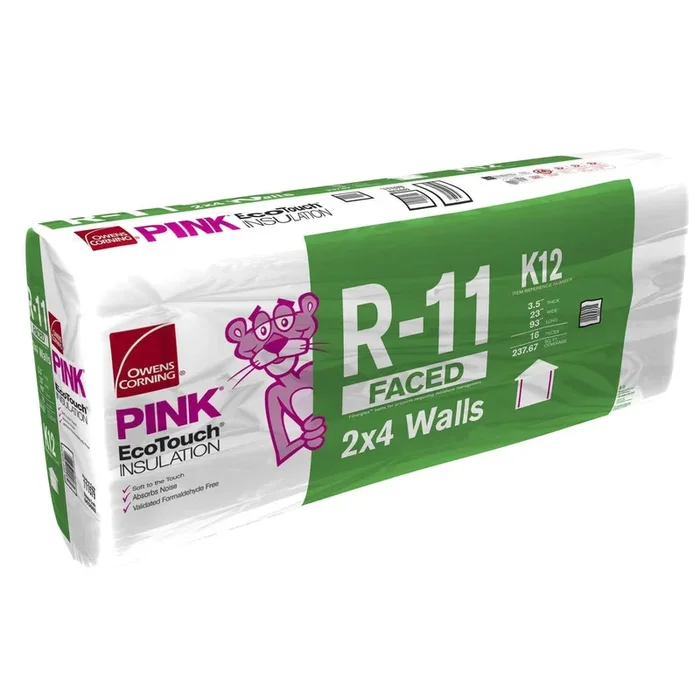 Owens Corning Eco Touch 23 in. W X 93 in. L 11 Kraft Faced Fiberglass Insulation Batt 237.67 sq ft