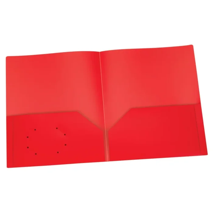 Oxford Red 25/Pk Poly 2Pocket Portfolio – A Reliable Storage Solution for Students and Professionals