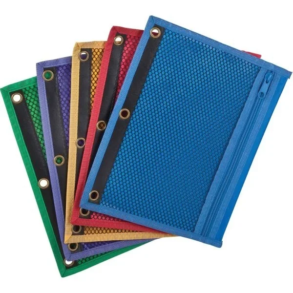 Oxford Zipper Binder Pockets – 7 1/2″ X 10 1/2″ Sheet – Ring Binder – Assorted – Vinyl – 1 Each