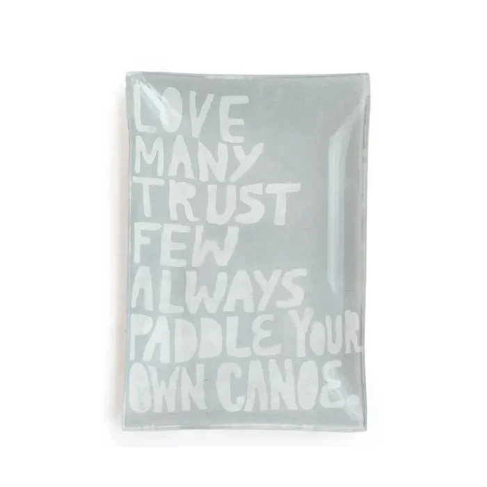 Paddle Your Own Canoe Large Rectangle Decoupage Plate