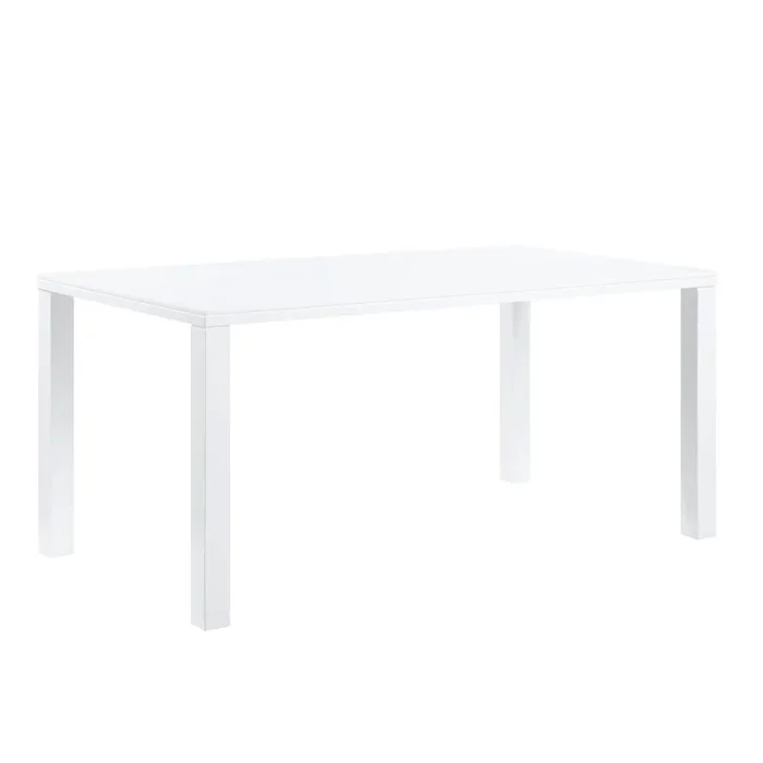 Pagan Dining Table in White High Gloss Finish