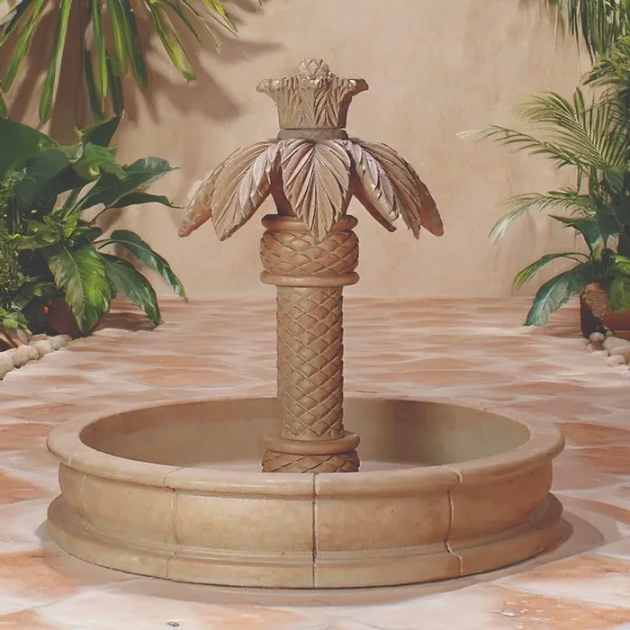 Palm Springs Large Concrete Pond Fountain – Giannini #1151