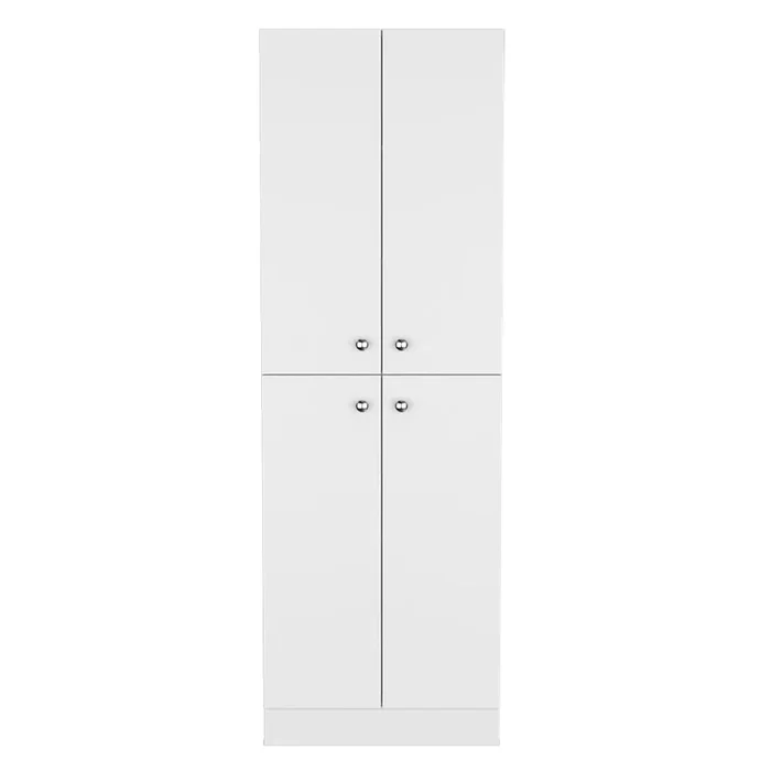 Pantry Cabinet Coahoma, Kitchen, White White Particle Board Engineered Wood