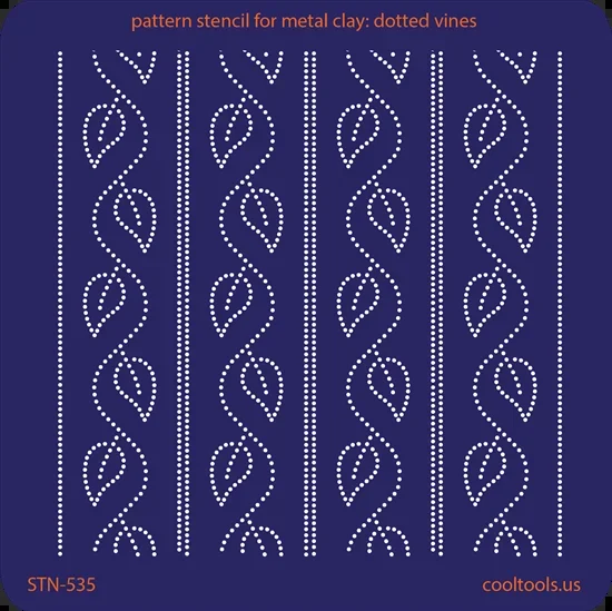 Pattern Stencil for Enameling – Dotted Vines